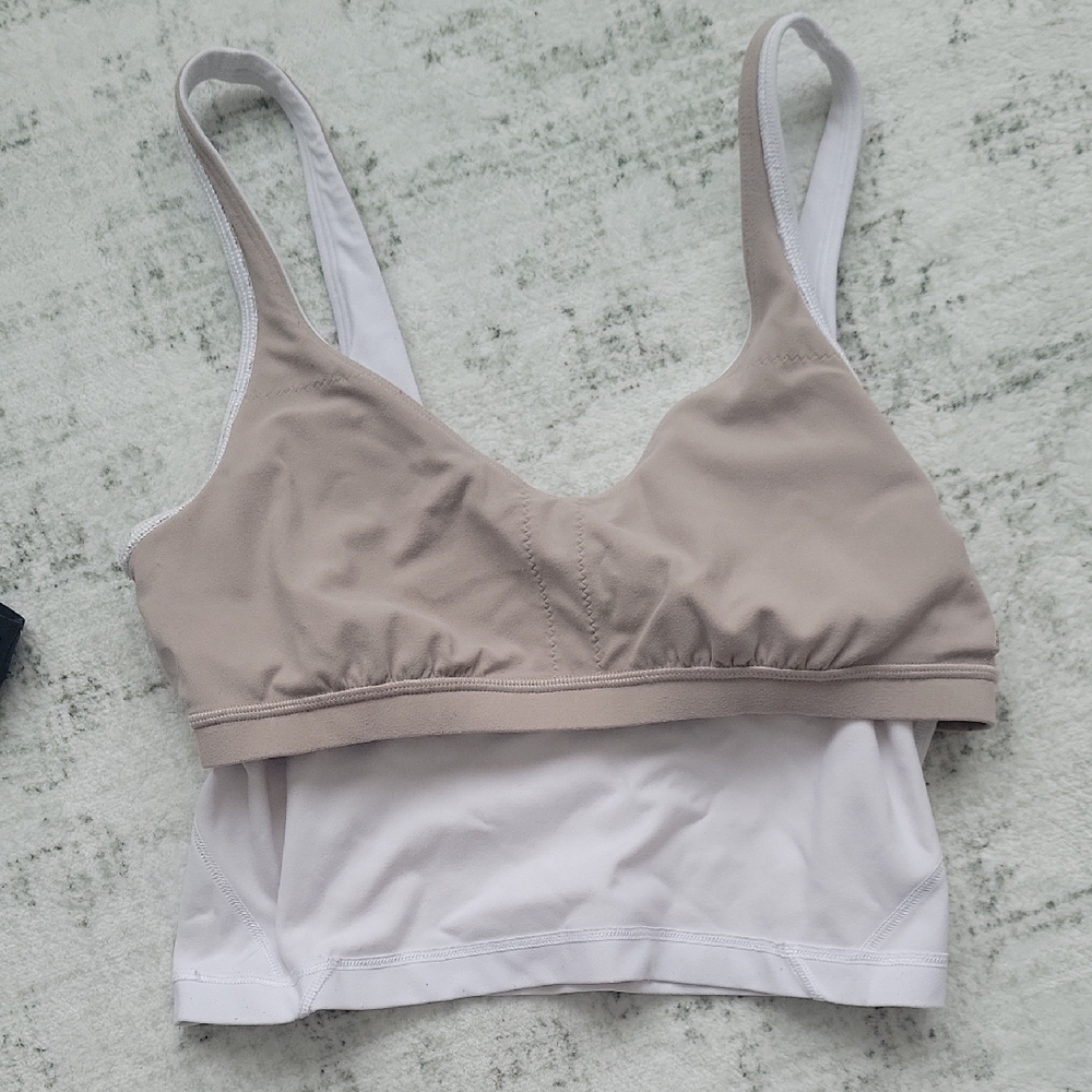 Lululemon Athletica White V-Neck Sports Bra - Picture 5 of 5